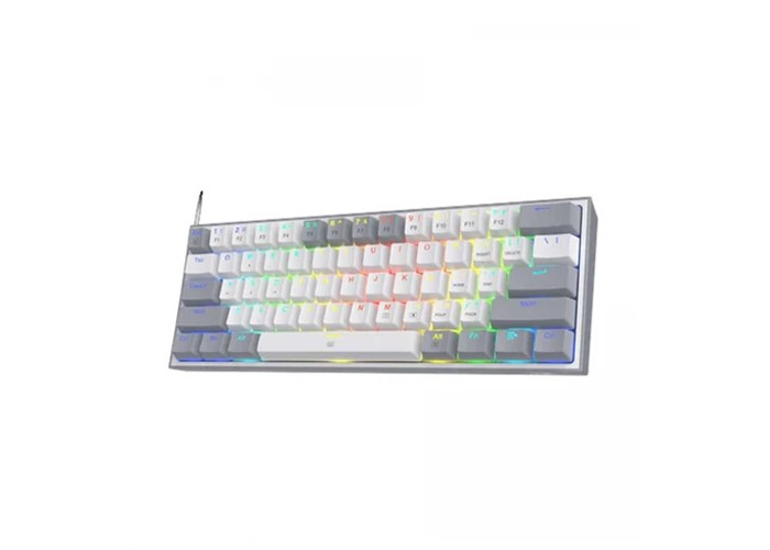 Redragon K617 FIZZ RGB Red Switch Gray-White gaming Keyboard