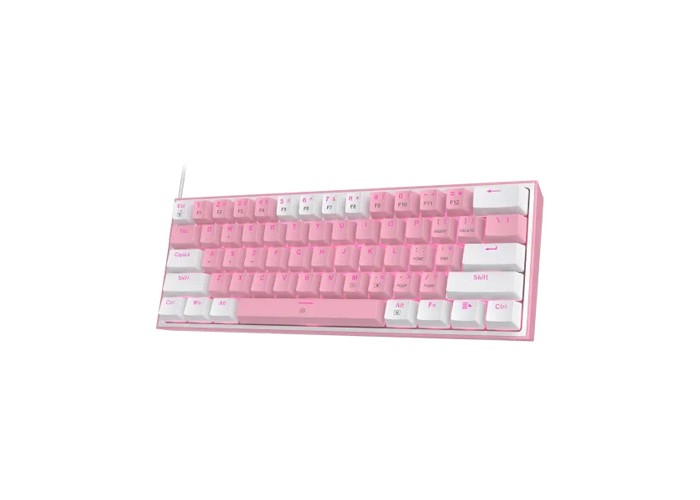 Redragon K617 FIZZ RGB Red Switch Pink-White gaming Keyboard