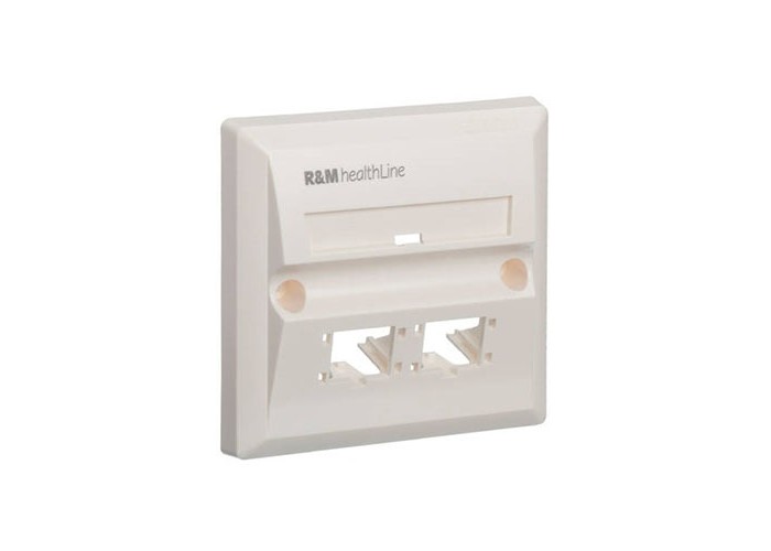 R&M R199514 2x1-Port BS Faceplate 